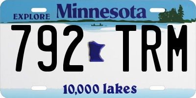 MN license plate 792TRM