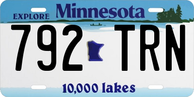 MN license plate 792TRN