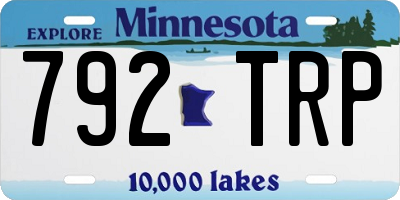 MN license plate 792TRP