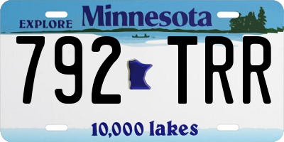 MN license plate 792TRR
