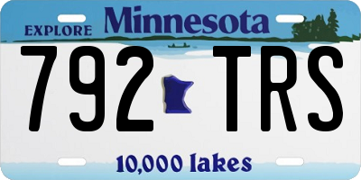 MN license plate 792TRS