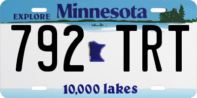 MN license plate 792TRT