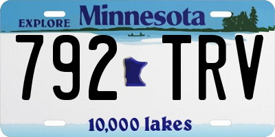 MN license plate 792TRV