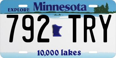 MN license plate 792TRY