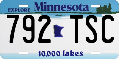 MN license plate 792TSC