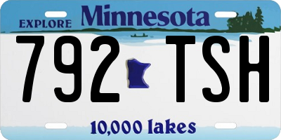 MN license plate 792TSH