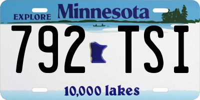 MN license plate 792TSI