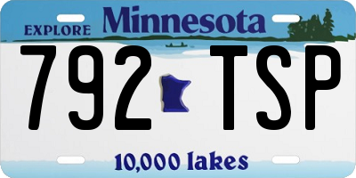 MN license plate 792TSP