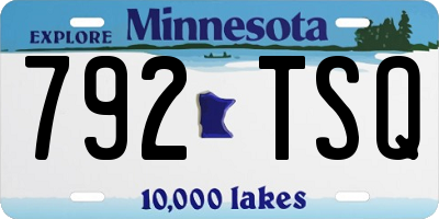 MN license plate 792TSQ