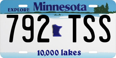 MN license plate 792TSS