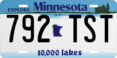 MN license plate 792TST