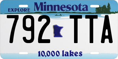 MN license plate 792TTA