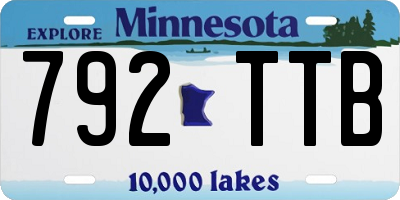 MN license plate 792TTB