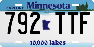 MN license plate 792TTF