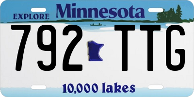 MN license plate 792TTG
