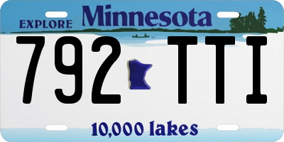 MN license plate 792TTI