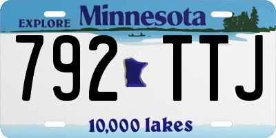 MN license plate 792TTJ