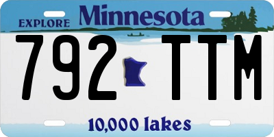 MN license plate 792TTM