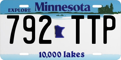 MN license plate 792TTP