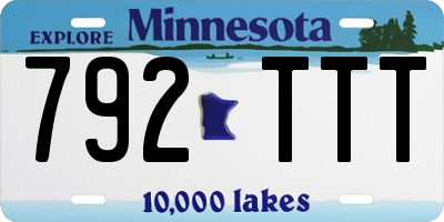 MN license plate 792TTT