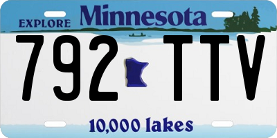 MN license plate 792TTV