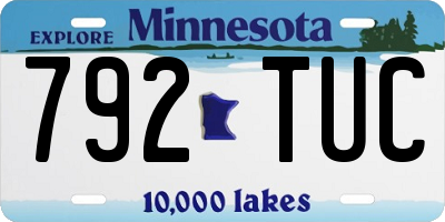 MN license plate 792TUC