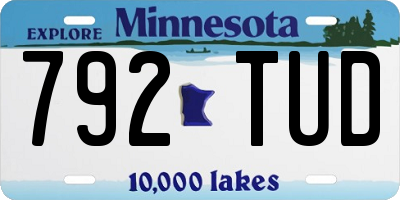 MN license plate 792TUD