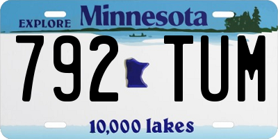 MN license plate 792TUM