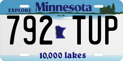 MN license plate 792TUP