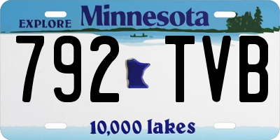 MN license plate 792TVB