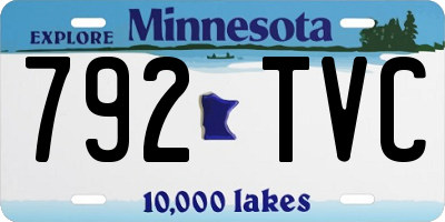 MN license plate 792TVC