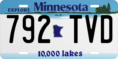 MN license plate 792TVD