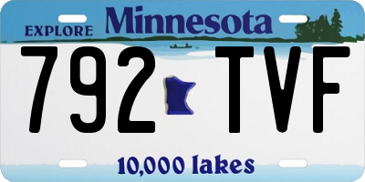 MN license plate 792TVF