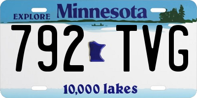 MN license plate 792TVG