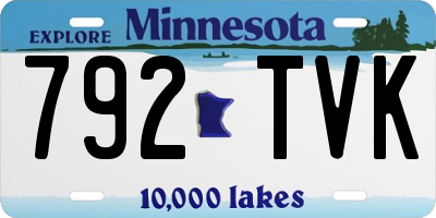 MN license plate 792TVK