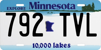 MN license plate 792TVL