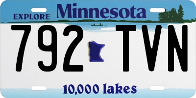 MN license plate 792TVN
