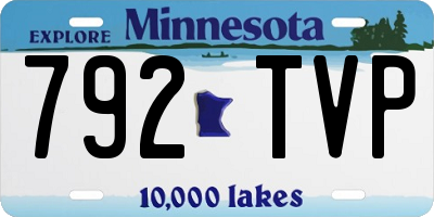 MN license plate 792TVP