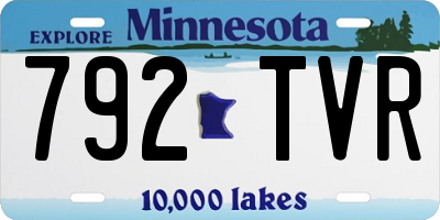 MN license plate 792TVR