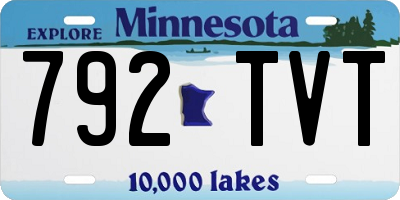 MN license plate 792TVT