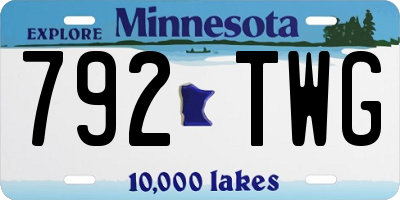 MN license plate 792TWG