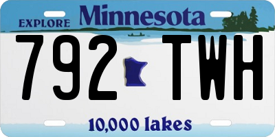 MN license plate 792TWH