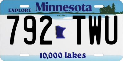 MN license plate 792TWU