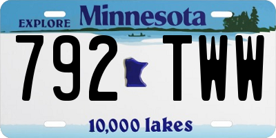 MN license plate 792TWW