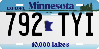 MN license plate 792TYI