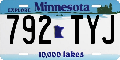 MN license plate 792TYJ