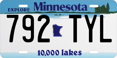 MN license plate 792TYL