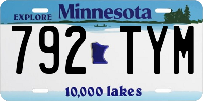 MN license plate 792TYM