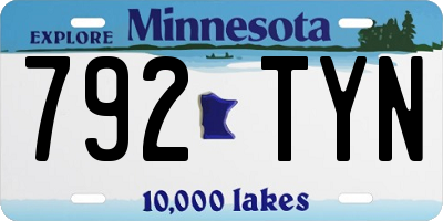 MN license plate 792TYN