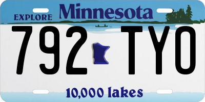 MN license plate 792TYO
